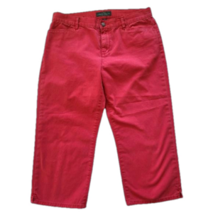 Ralph Lauren RLR Lauren Jeans Co Red Classic Midcalf Capris Size 10